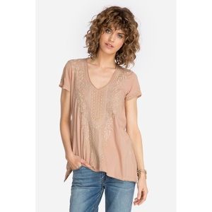 Johnny Was Kemi Knit Drape Top Moonstone M NWT